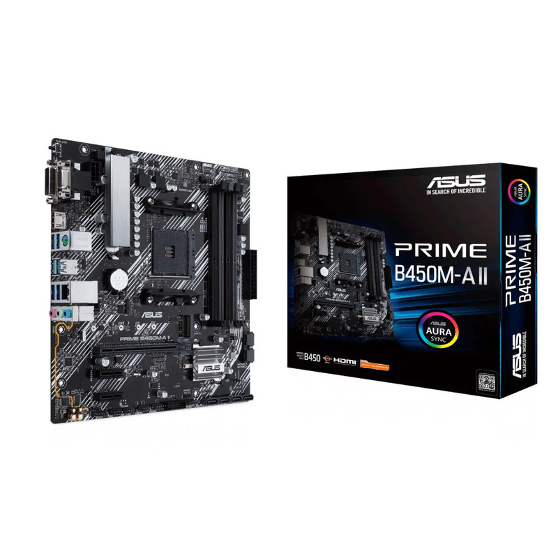 Asus Prime B450M-A II - DDR4 AM4 Micro-ATX AMD Motherboard - اللوحة الأم